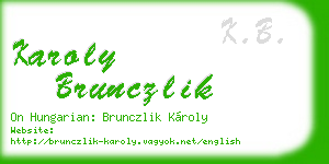karoly brunczlik business card